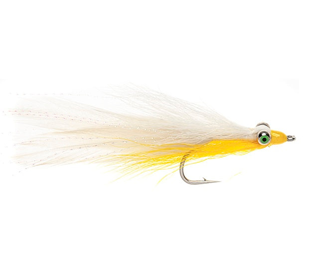 PREMIUM SALTWATER FLY CLOUSER  MINNOW YELLOW & WHITE