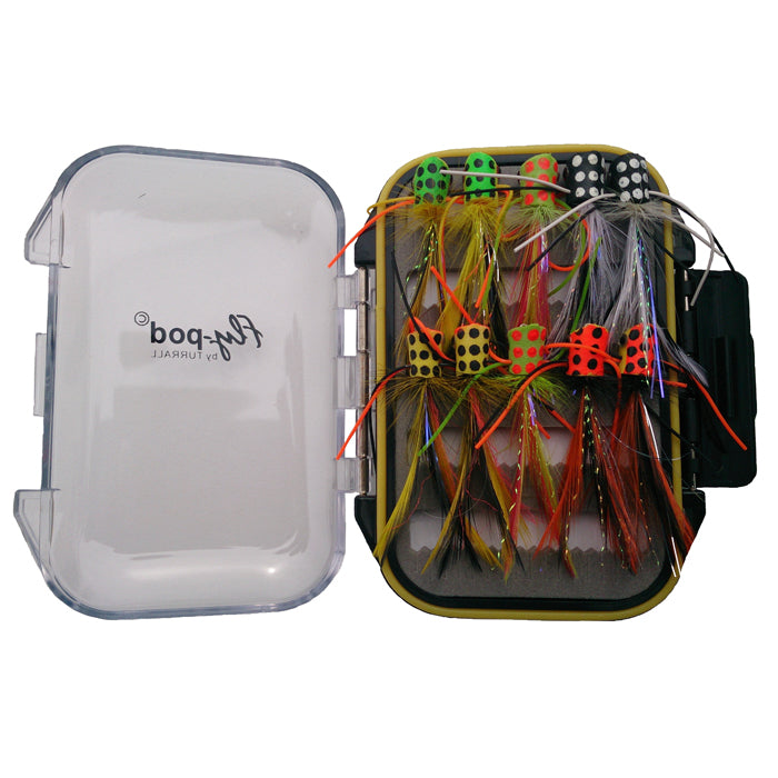 FLY POD SELECTION POPPERS 12 FLIES